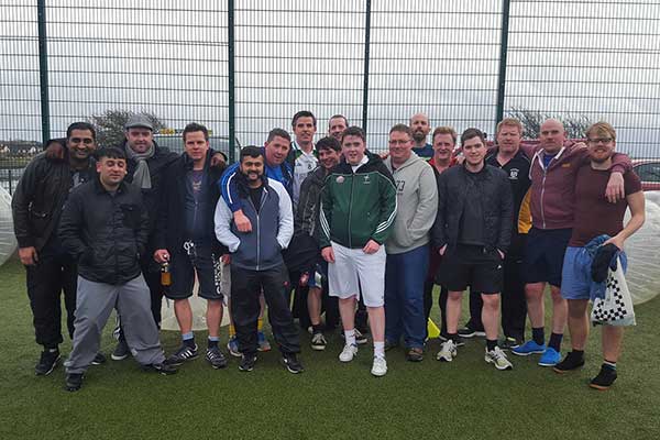 Barry's group after their Ireland v England Bubble match today!