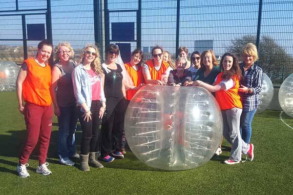Lovely group of ladies on a Hen Party enjoying "Bubble Mayhen" at Astrobay Galway!
