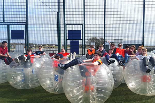 Local group enjoying a 16th Birthday Bubble Bash at sunny Astrobay.