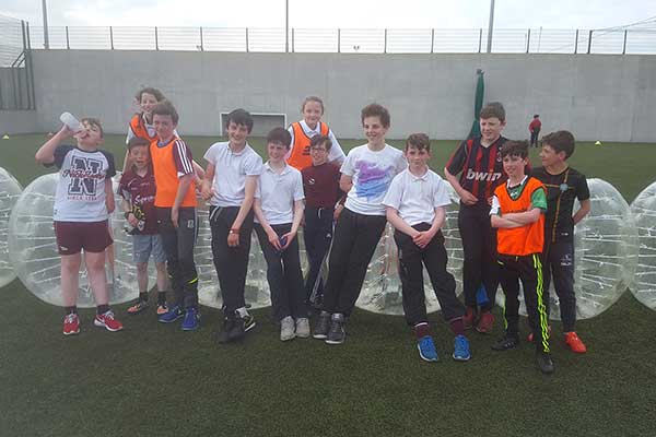 Athenry group enjoying Bubble games in sunny Ballyloughane!