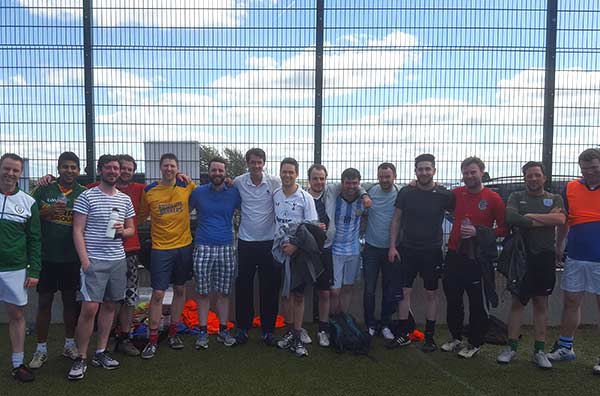 Ritchie's Stag group enjoying a Bubble Football game in glorious sunshine!