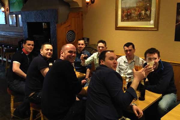 Bubble group relaxing on our Stag Party Special.