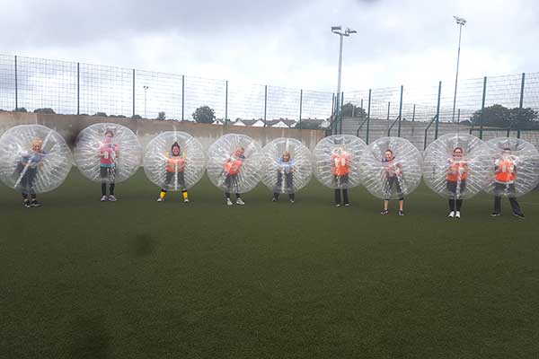 Mullingar girls lining out for Bubble Mayhen at Astrobay today!