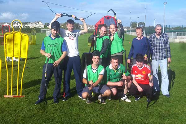 Group of friends after Tag Archery match