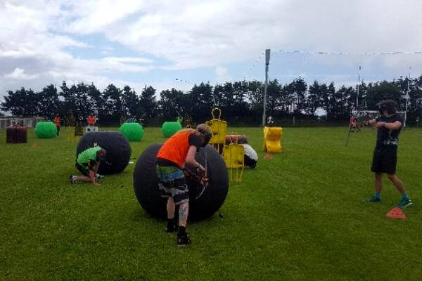 Group of players enjoying Battle Zone Archery