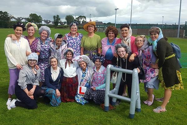Hen party dressed up Mrs Brown