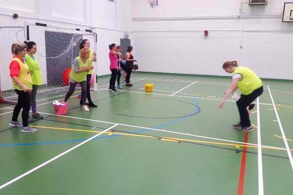 Hen party engaged in group activity indoors