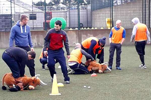 Group of players at the Stag Olympics