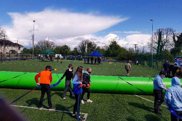 Action at Holy Rosary College.